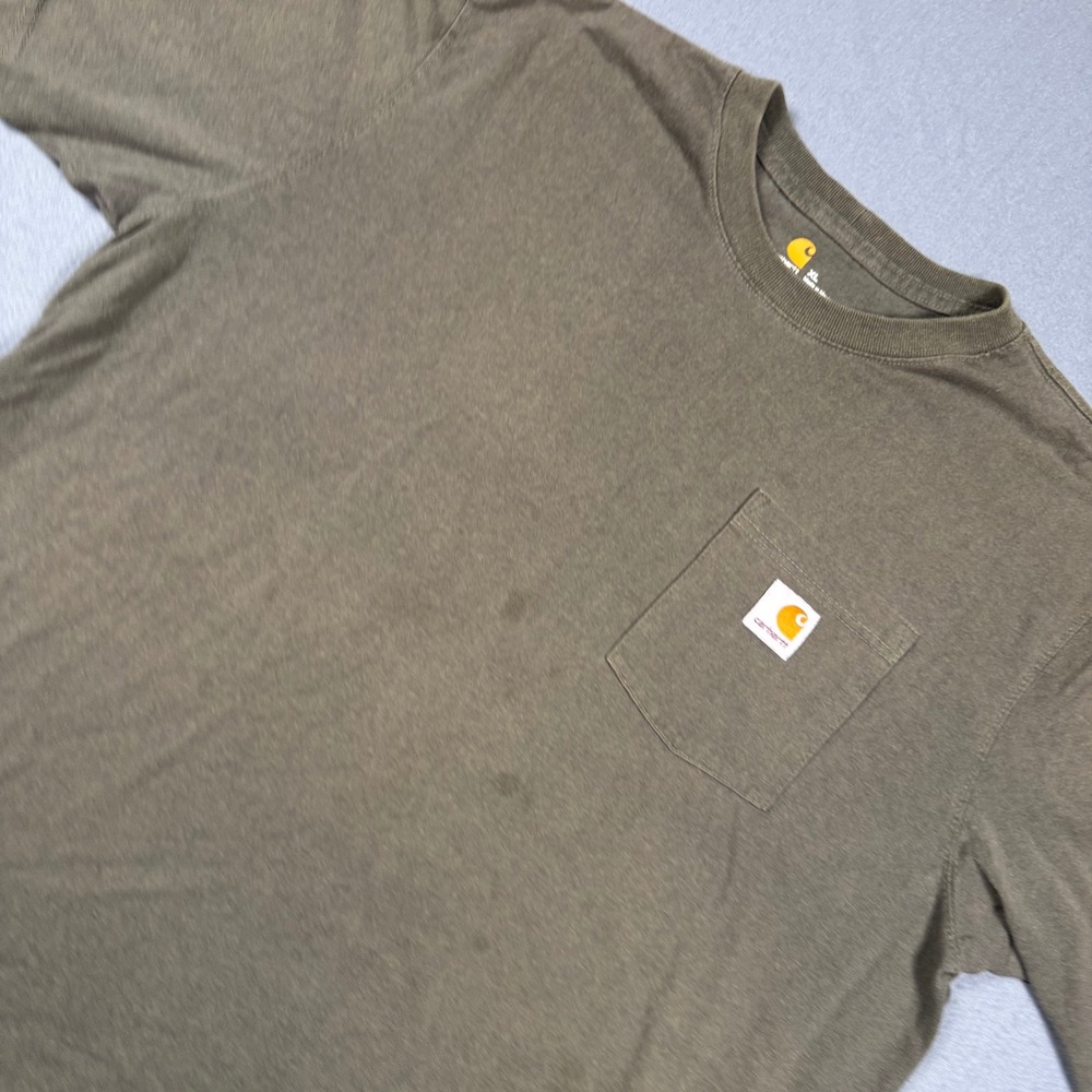 Carhartt K87 Pocket T-Shirt Mens XL Green Original Fit Short Sleeve Work Tee‎ - Picture 2 of 12
